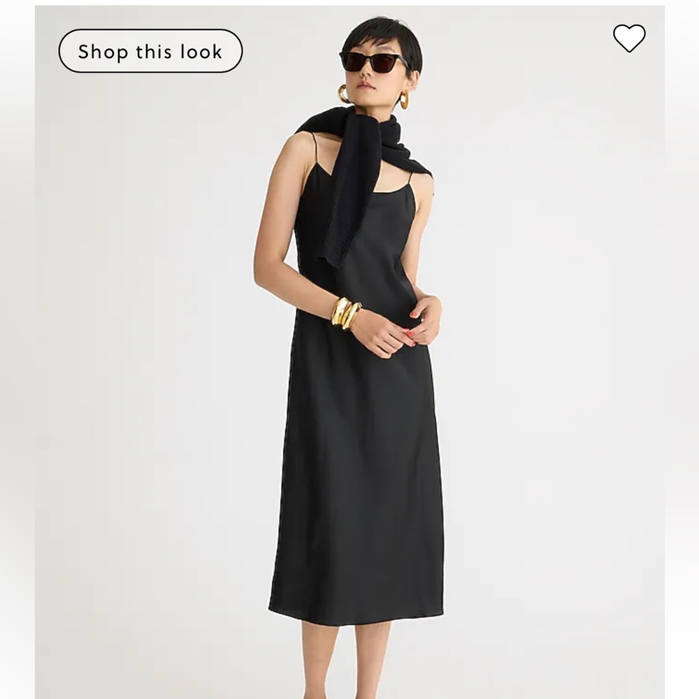 J Crew slip dress in black